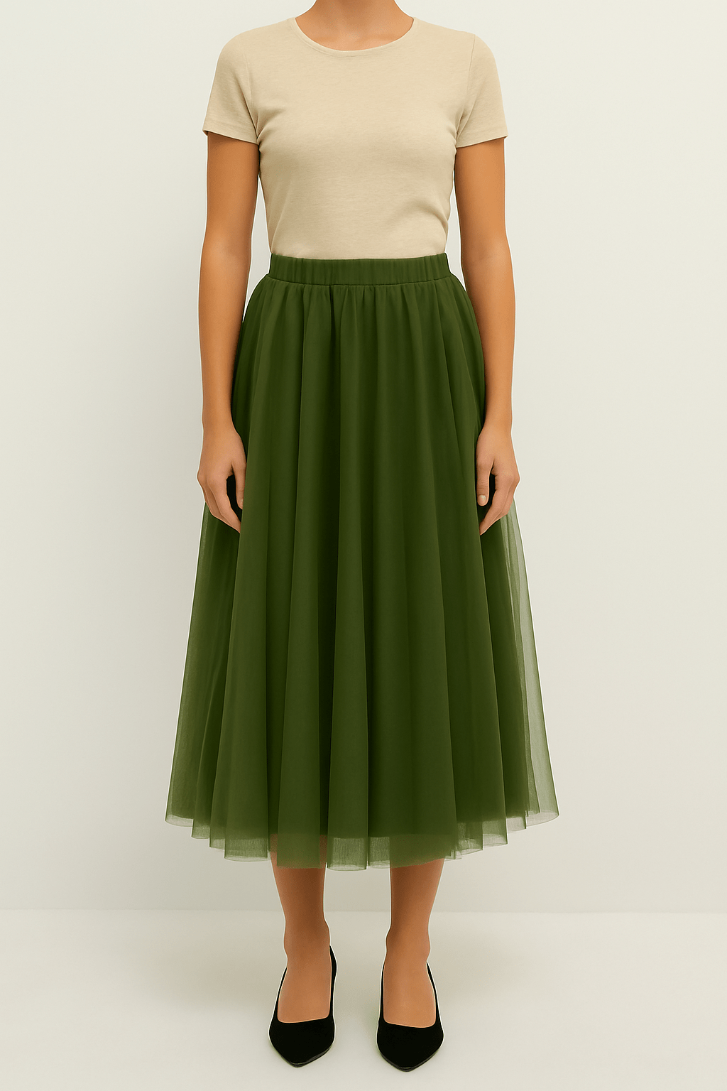 Grace Tulle Green Skirt