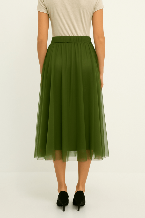 Grace Tulle Green Skirt - Image 5