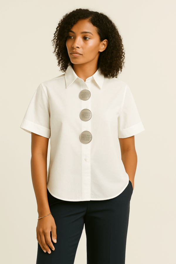 Fashon white shirt - Image 2