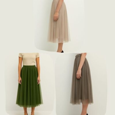 Set of Skirt (Beige, Black, Green)